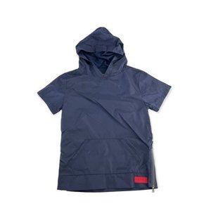 Haus of JR Short Sleeve Hooded Windbreaker - Navy | Kids 5 - 6